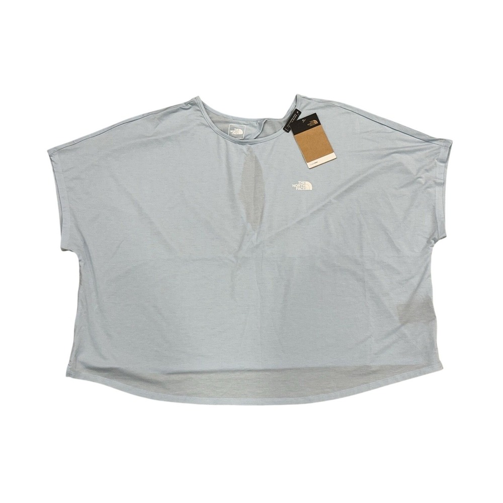 The North Face Womens Wander Crossback Short Sleeve 3X Blue Workout Top NWT READ
